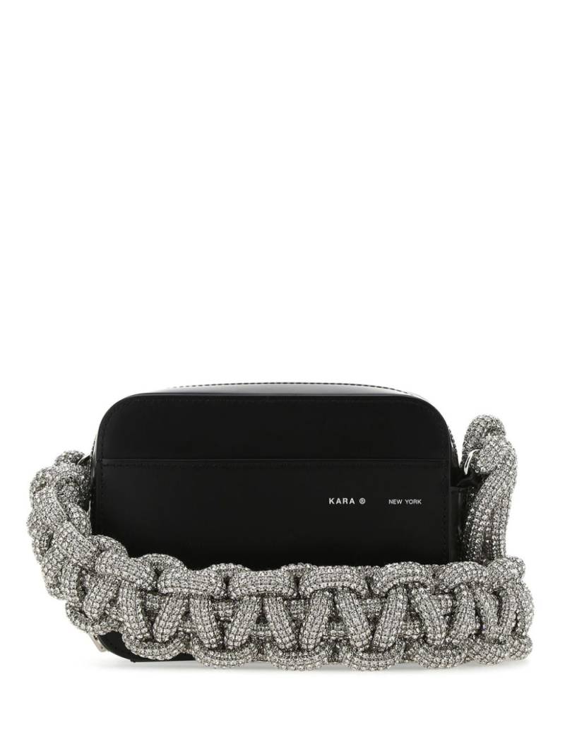 Kara logo-print shoulder bag - Black von Kara