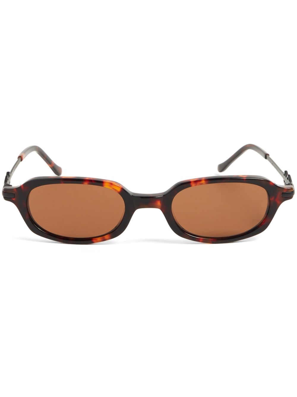 Karen Wazen Carolyn oval-frame sunglasses - Brown von Karen Wazen