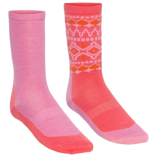 Kari Traa - Women's Nina Wool Sock 2-Pack - Multifunktionssocken Gr 36-38 grün;rosa;weiß von Kari Traa