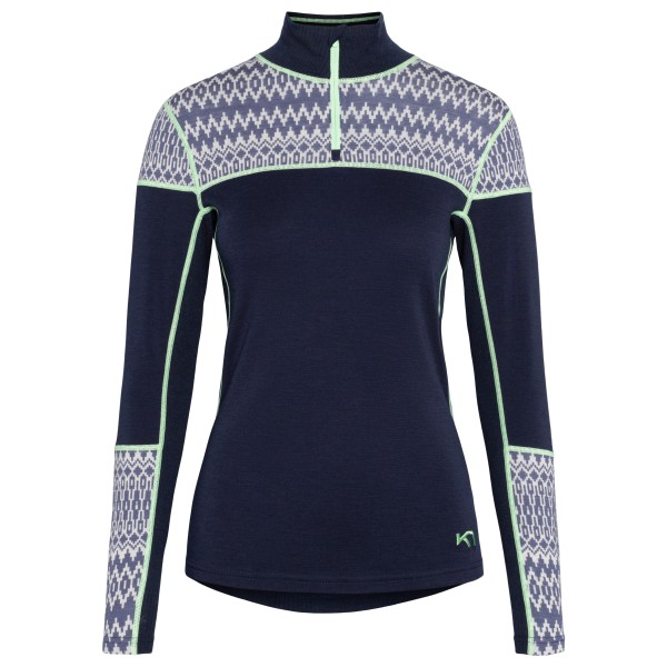 Kari Traa - Women's Sara Half Zip - Merinounterwäsche Gr L blau von Kari Traa