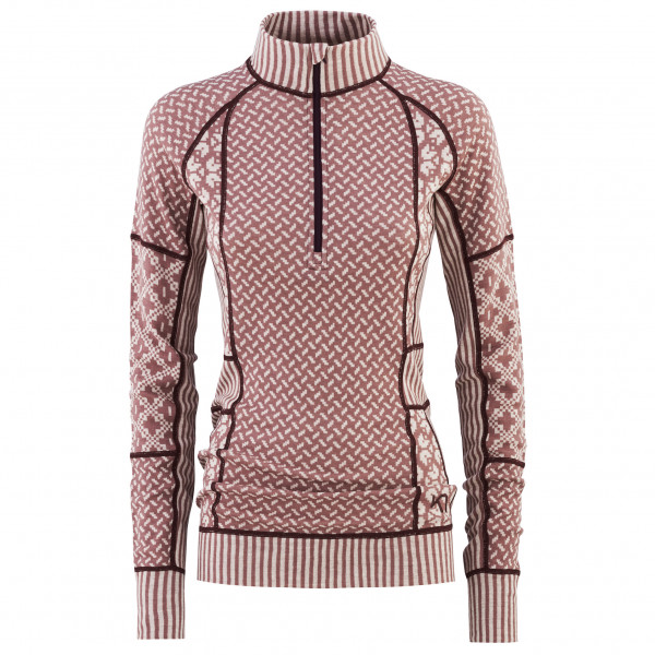 Kari Traa - Women's Smekker Half-Zip - Merinounterwäsche Gr L braun/rosa von Kari Traa