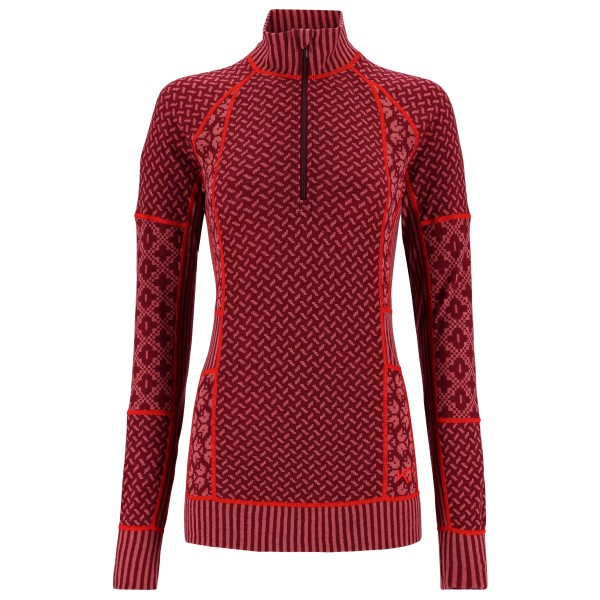 Kari Traa - Women's Smekker Half-Zip - Merinounterwäsche Gr L rot von Kari Traa