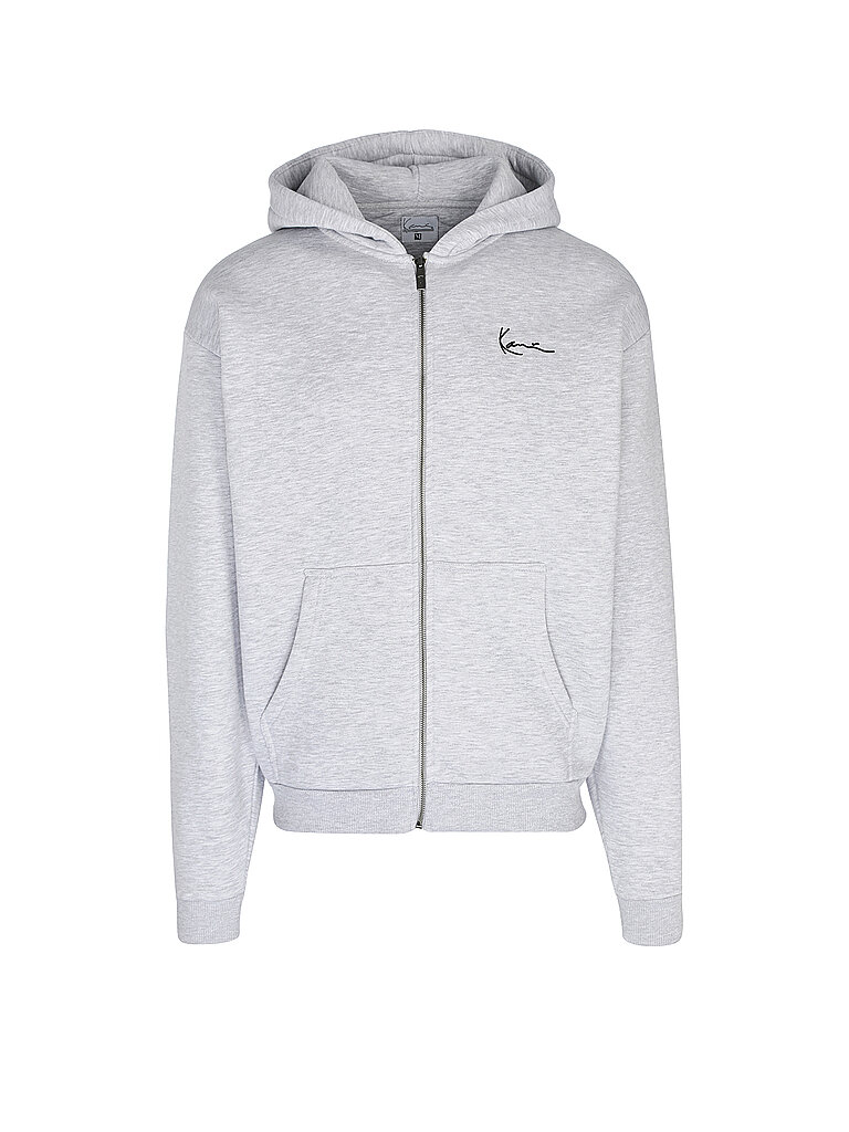 KARL KANI Kapuzensweatjacke hellgrau | L von Karl Kani