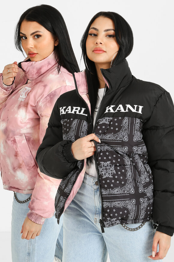 Karl Kani Puffer Wendejacke | Schwarz + Rosa | Damen  | L von Karl Kani