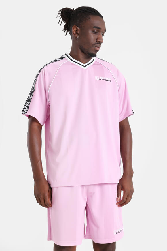 Karl Kani Sports Shadow Stripe T-Shirt | Rose | Herren  | L von Karl Kani