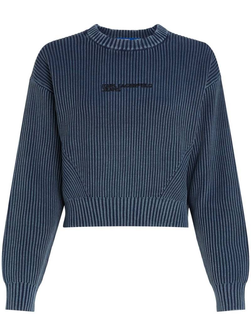 Karl Lagerfeld Jeans acid-wash sweater - Blue von Karl Lagerfeld Jeans