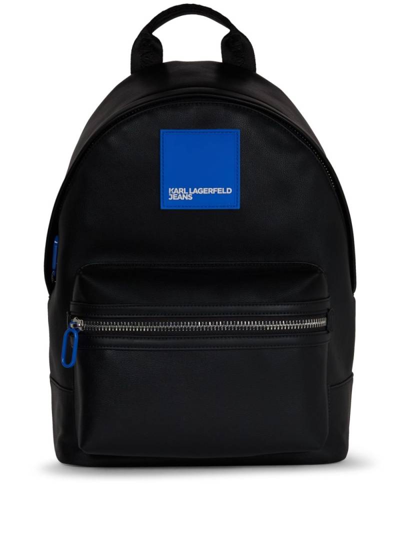 Karl Lagerfeld Jeans box-logo backpack - Black von Karl Lagerfeld Jeans