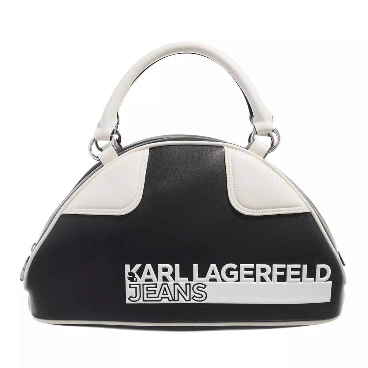 Karl Lagerfeld Jeans Henkeltasche - Lg Bowling Bag - Gr. unisize - in Schwarz - für Damen von Karl Lagerfeld Jeans