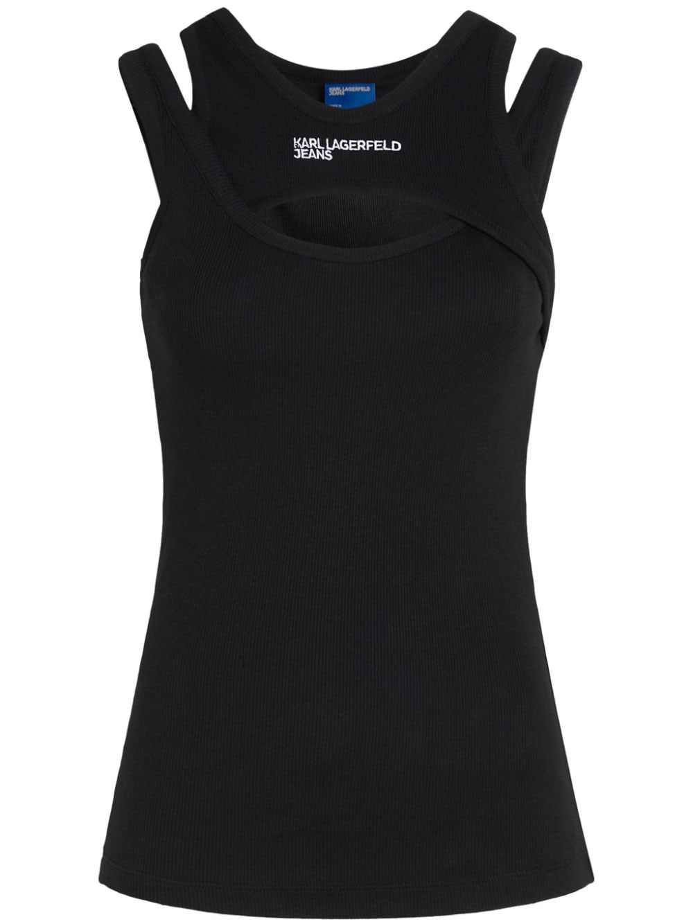 Karl Lagerfeld Jeans layered ribbed tank top - Black von Karl Lagerfeld Jeans