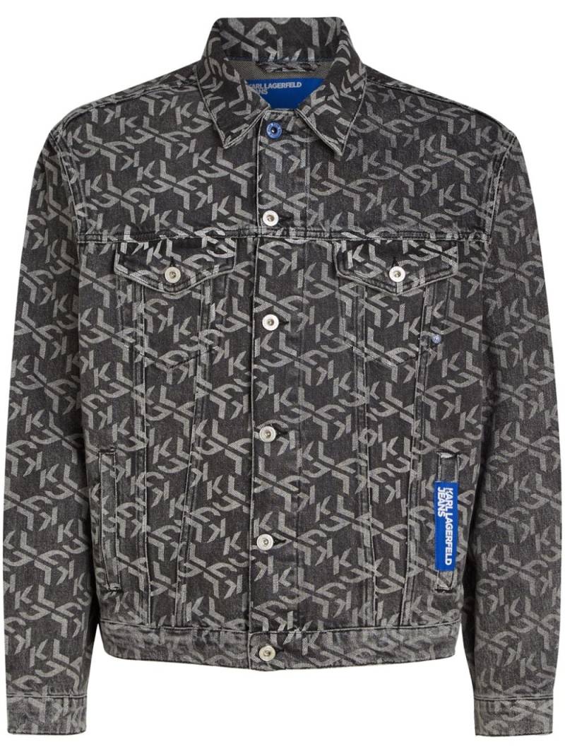 Karl Lagerfeld Jeans KLJ monogram organic cotton denim jacket - Grey von Karl Lagerfeld Jeans