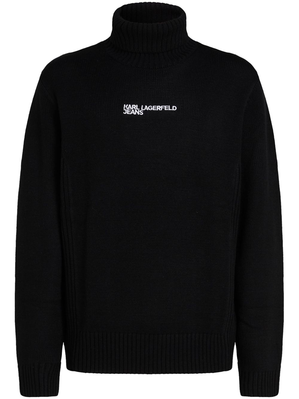 Karl Lagerfeld Jeans logo-embroidered turtleneck sweater - Black von Karl Lagerfeld Jeans