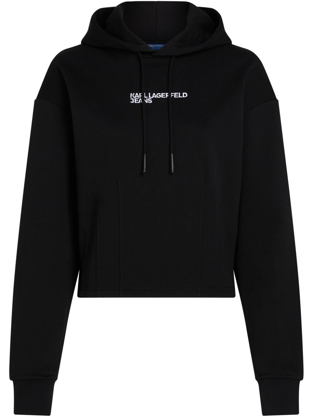 Karl Lagerfeld Jeans Pintuck hoodie - Black von Karl Lagerfeld Jeans