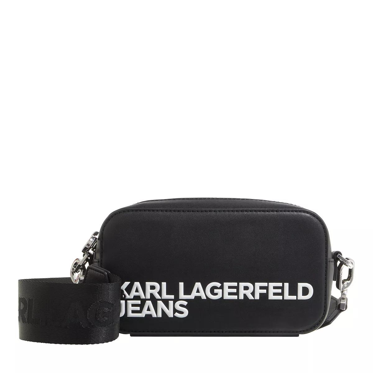 Karl Lagerfeld Jeans Umhängetasche - Logo Embossed Camera Bag - Gr. unisize - in Schwarz - für Damen von Karl Lagerfeld Jeans