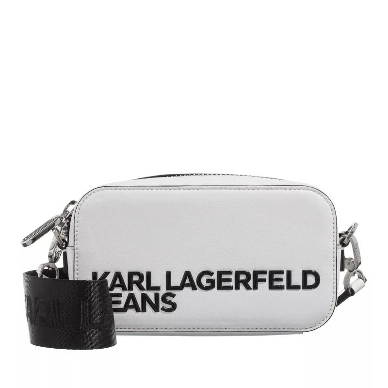 Karl Lagerfeld Jeans Umhängetasche - Logo Embossed Camera Bag - Gr. unisize - in Weiß - für Damen von Karl Lagerfeld Jeans