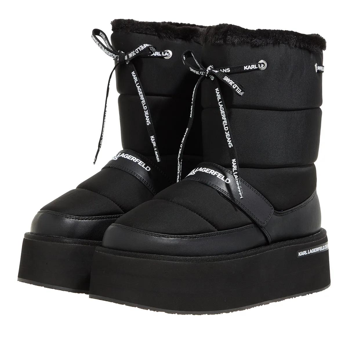 Karl Lagerfeld Jeans Winterboots - KLJ Wedge Puffa Boot - Gr. 36 (EU) - in Schwarz - für Damen von Karl Lagerfeld Jeans