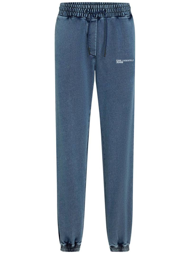 Karl Lagerfeld Jeans acid-wash track pants - Blue von Karl Lagerfeld Jeans