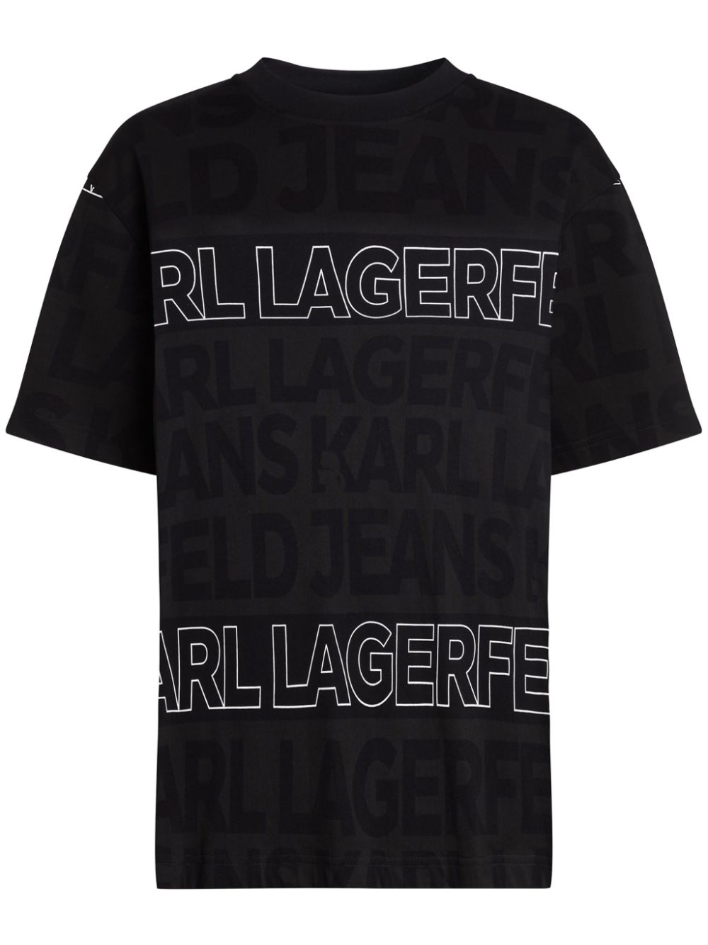 Karl Lagerfeld Jeans all-over logo T-shirt - Black von Karl Lagerfeld Jeans