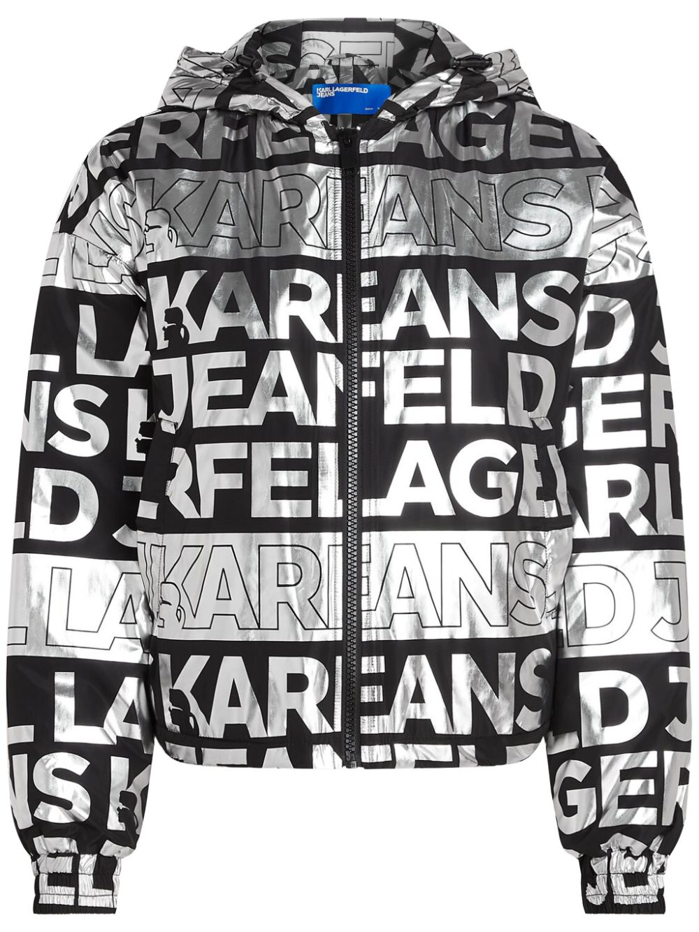 Karl Lagerfeld Jeans all-over logo-print jacket - Black von Karl Lagerfeld Jeans