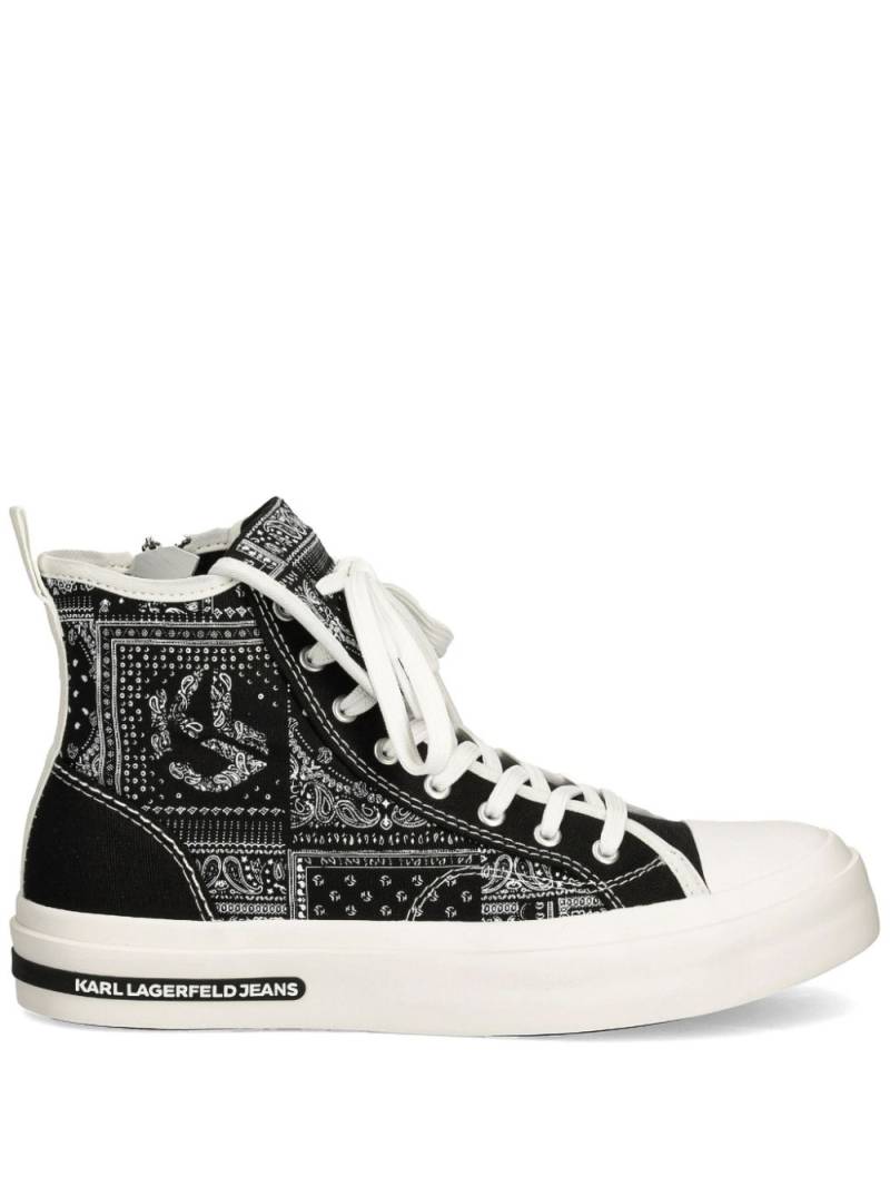 Karl Lagerfeld Jeans bandan-print sneakers - Black von Karl Lagerfeld Jeans