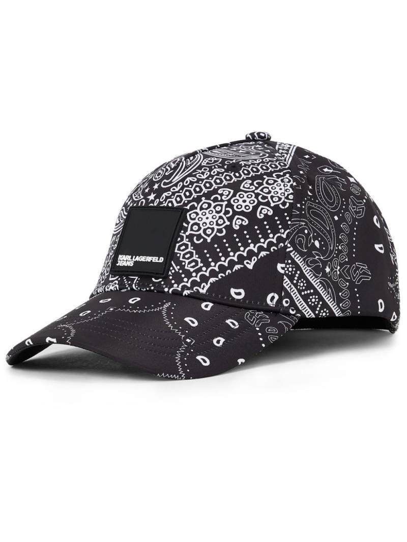 Karl Lagerfeld Jeans bandana-print baseball cap - Black von Karl Lagerfeld Jeans