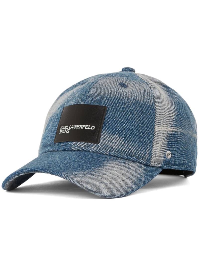 Karl Lagerfeld Jeans bleached denim cap - Blue von Karl Lagerfeld Jeans