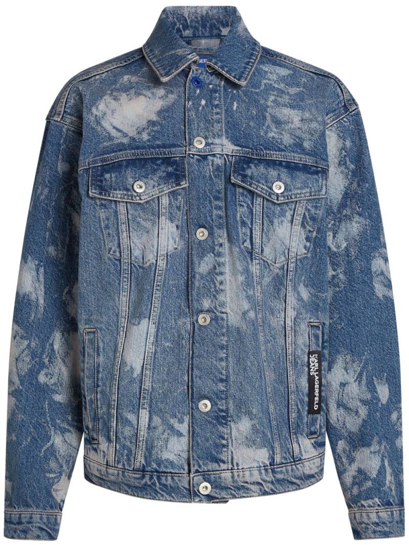 Karl Lagerfeld Jeans bleached denim jacket - Blue von Karl Lagerfeld Jeans