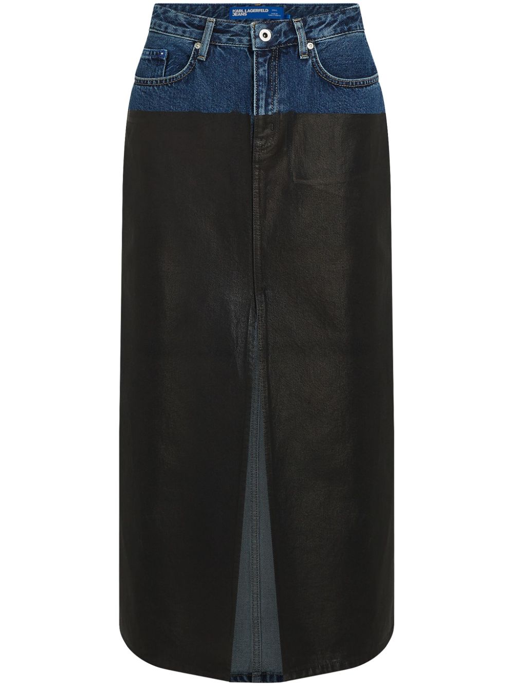 Karl Lagerfeld Jeans Blocked denim skirt - Blue von Karl Lagerfeld Jeans