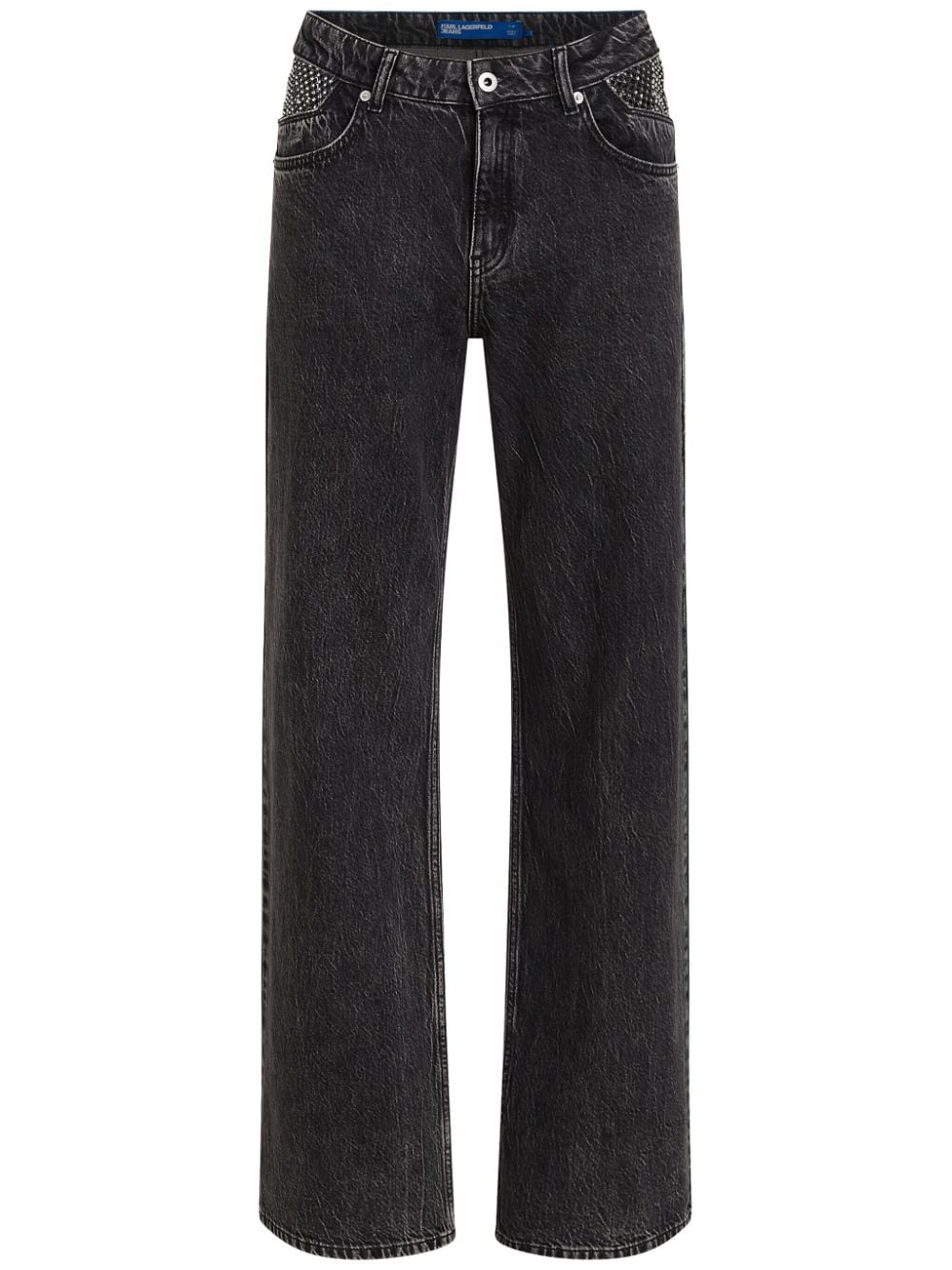 Karl Lagerfeld Jeans chain-panel straight-leg jeans - Grey von Karl Lagerfeld Jeans