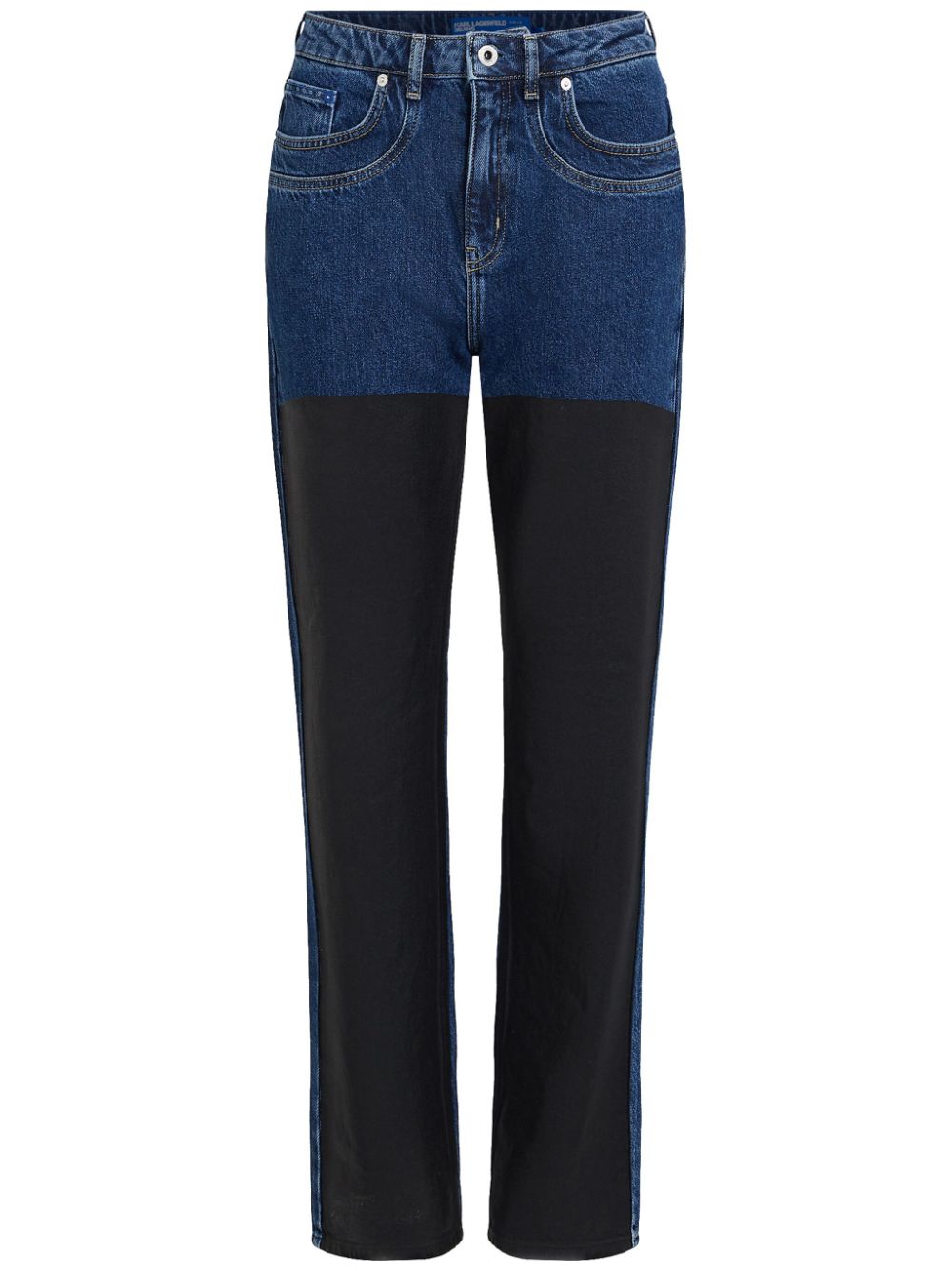 Karl Lagerfeld Jeans colour-block high-rise jeans - Blue von Karl Lagerfeld Jeans