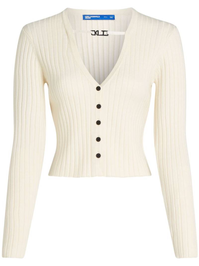 Karl Lagerfeld Jeans cropped cardigan - White von Karl Lagerfeld Jeans