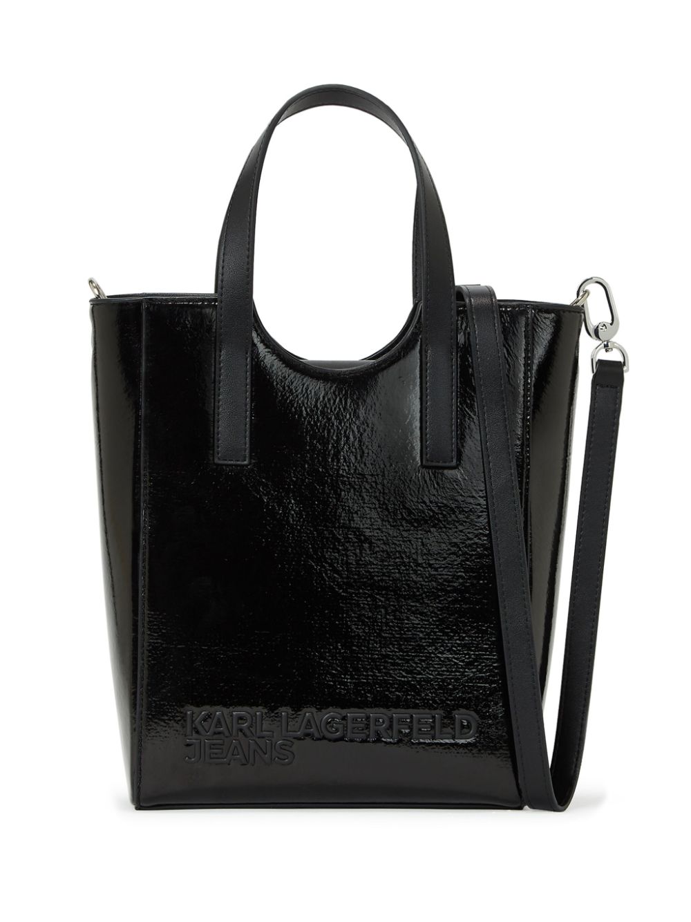 Karl Lagerfeld Jeans debossed-logo mini tote bag - Black von Karl Lagerfeld Jeans