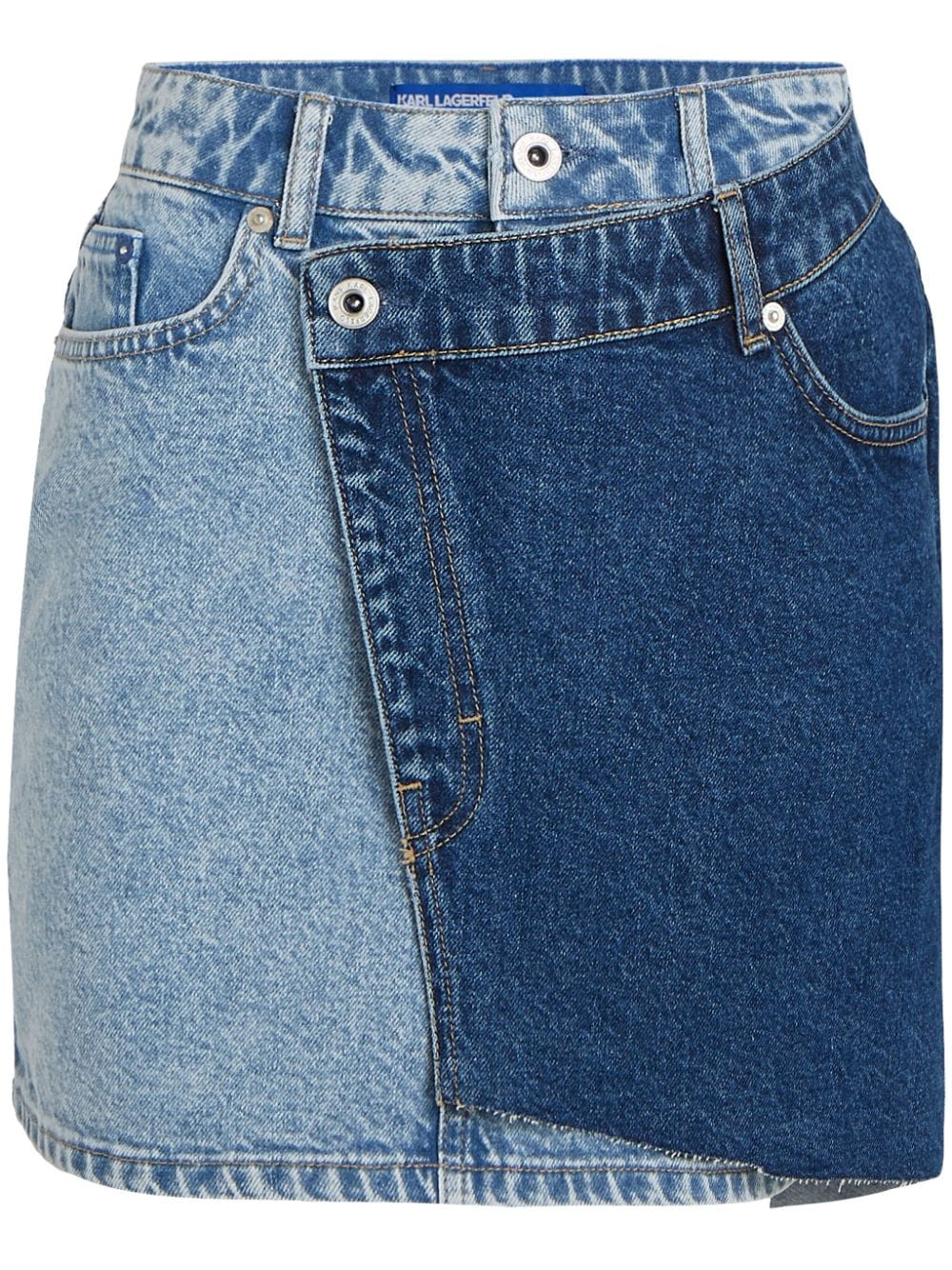 Karl Lagerfeld Jeans double-layer miniskirt - Blue von Karl Lagerfeld Jeans