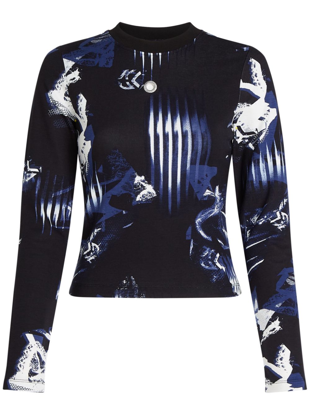 Karl Lagerfeld Jeans digital print long-sleeved top - Blue von Karl Lagerfeld Jeans