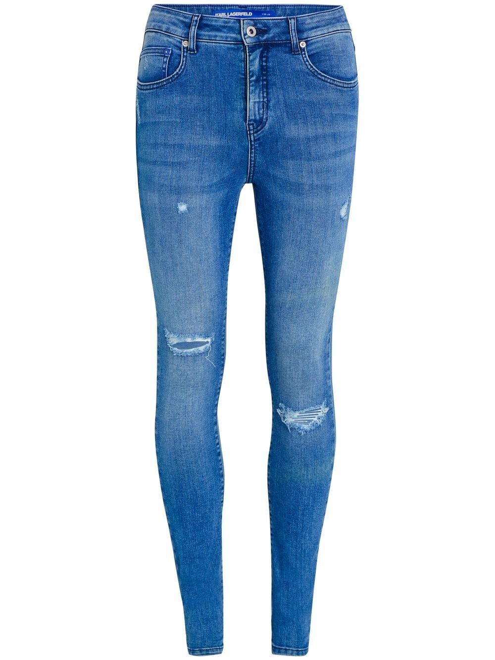 Karl Lagerfeld Jeans distressed-effect skinny jeans - Blue von Karl Lagerfeld Jeans