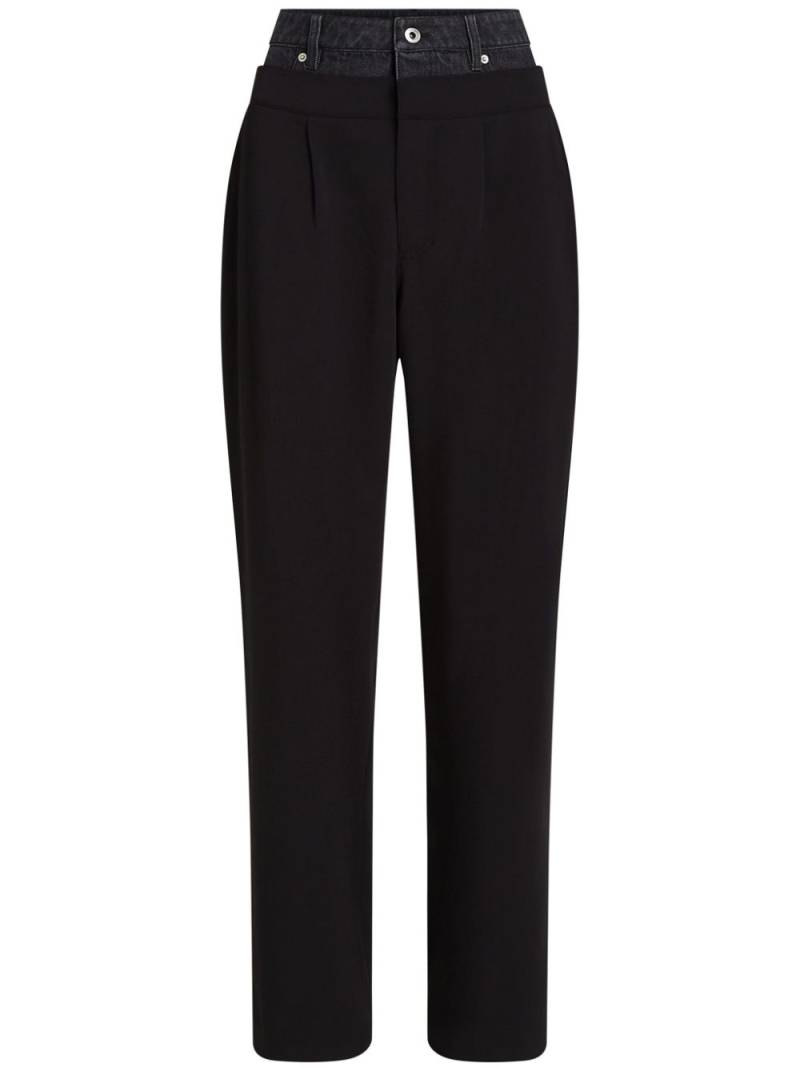 Karl Lagerfeld Jeans double-waist tailored trousers - Black von Karl Lagerfeld Jeans