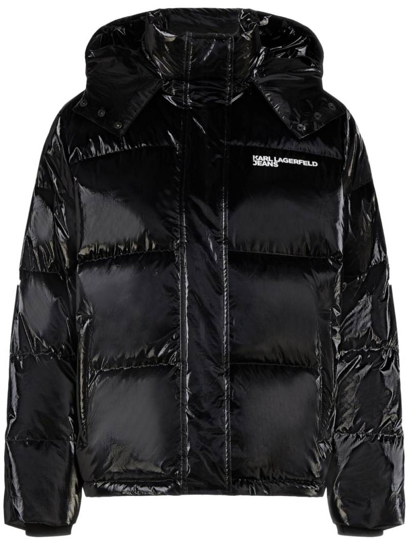 Karl Lagerfeld Jeans pearlized puffer jacket - Black von Karl Lagerfeld Jeans