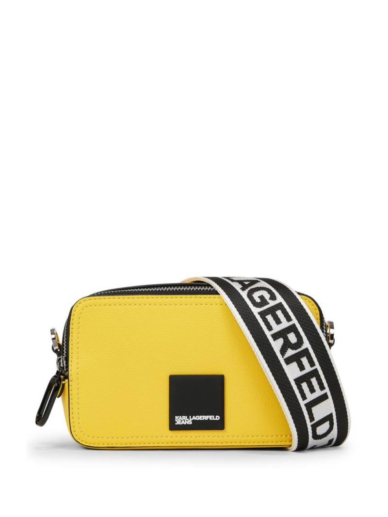 Karl Lagerfeld Jeans logo-appliquéd camera bag - Yellow von Karl Lagerfeld Jeans