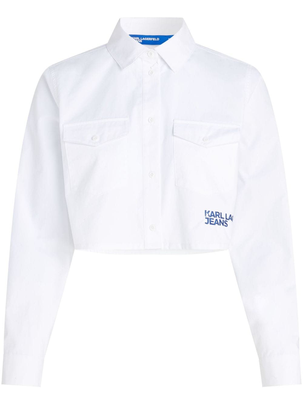 Karl Lagerfeld Jeans cropped shirt - White von Karl Lagerfeld Jeans