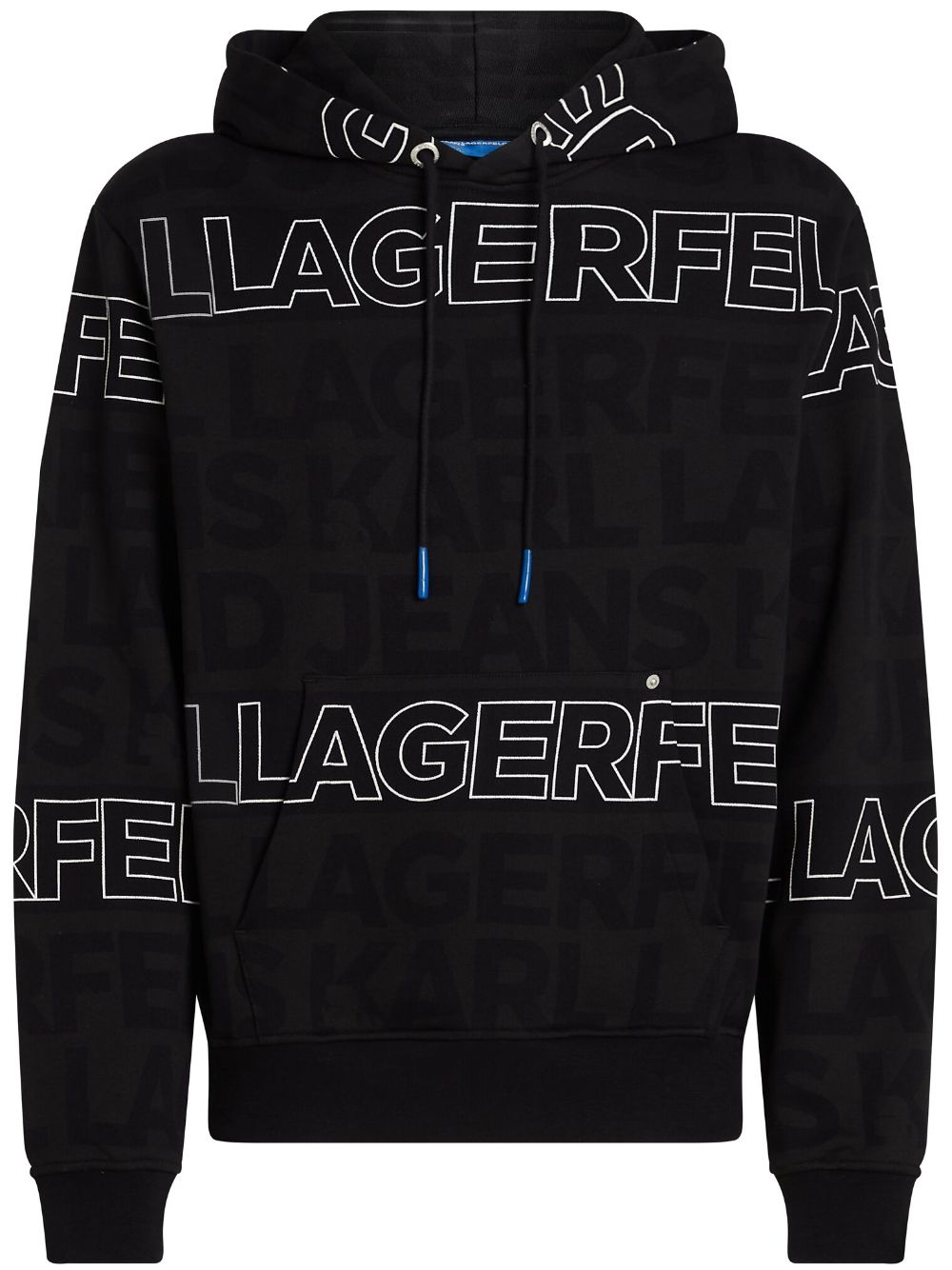 Karl Lagerfeld Jeans logo-embroidered hoodie - Black von Karl Lagerfeld Jeans