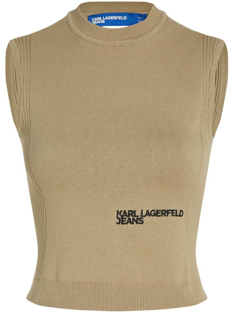 Karl Lagerfeld Jeans open-back knitted top - Brown von Karl Lagerfeld Jeans