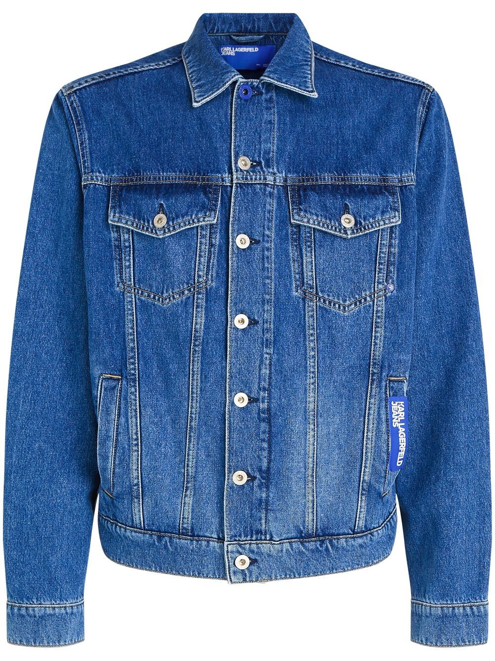 Karl Lagerfeld Jeans logo-patch detail denim jacket - Blue von Karl Lagerfeld Jeans