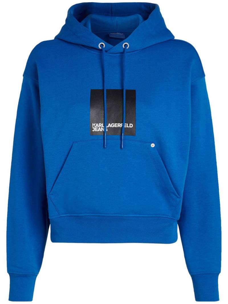 Karl Lagerfeld Jeans Box logo-appliqué hoodie - Blue von Karl Lagerfeld Jeans