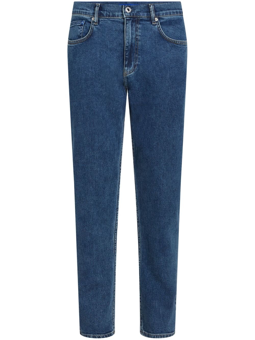 Karl Lagerfeld Jeans logo-patch organic cotton tapered jeans - Blue von Karl Lagerfeld Jeans