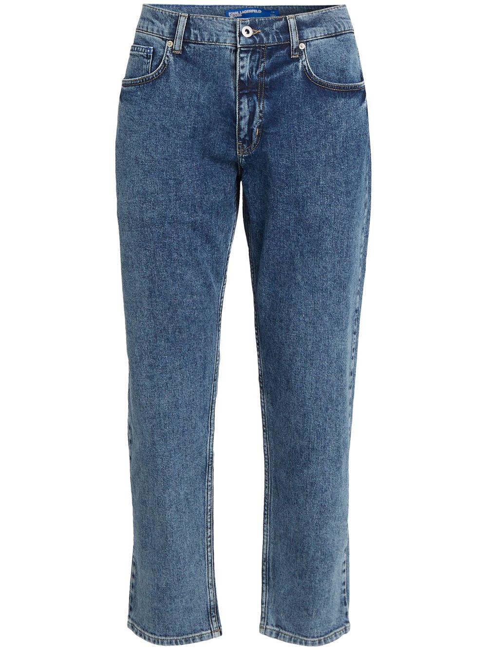 Karl Lagerfeld Jeans logo-patch tapered jeans - Blue von Karl Lagerfeld Jeans