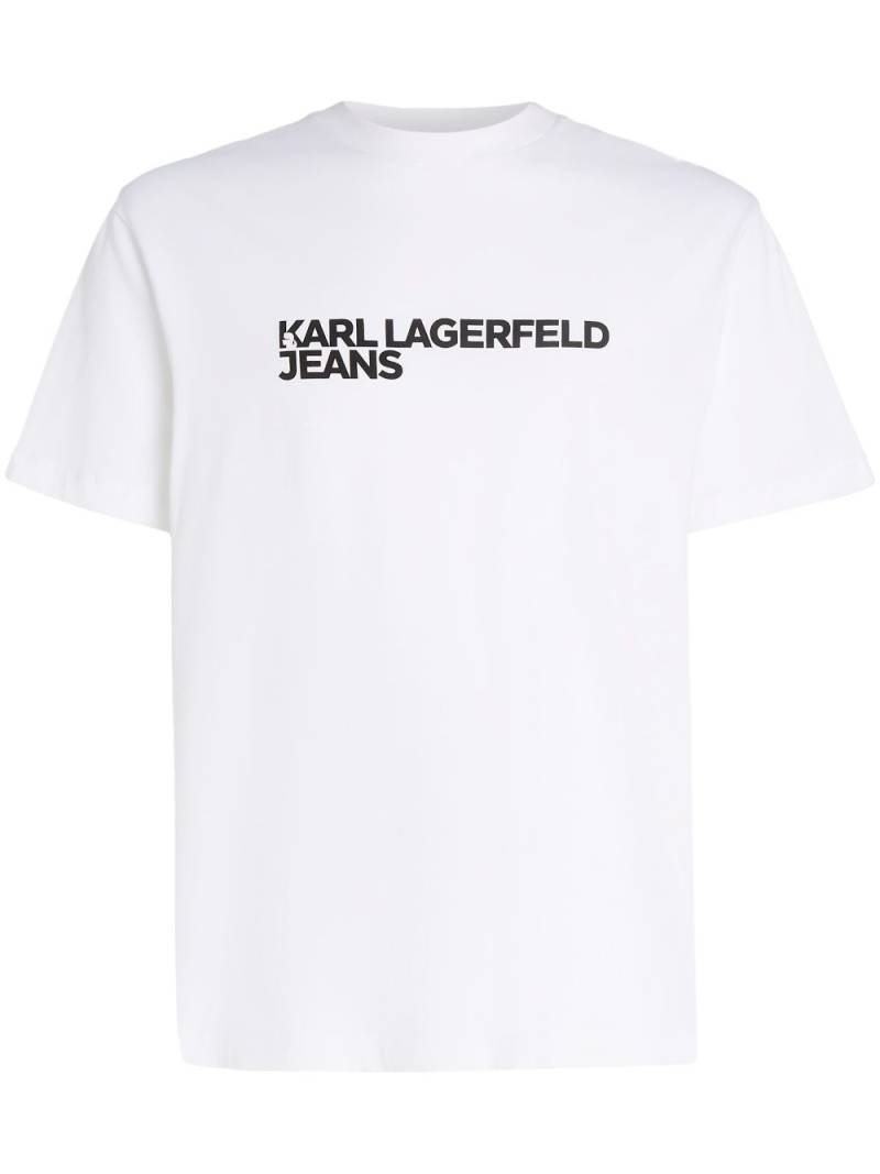 Karl Lagerfeld Jeans logo-print organic-cotton T-shirt - White von Karl Lagerfeld Jeans