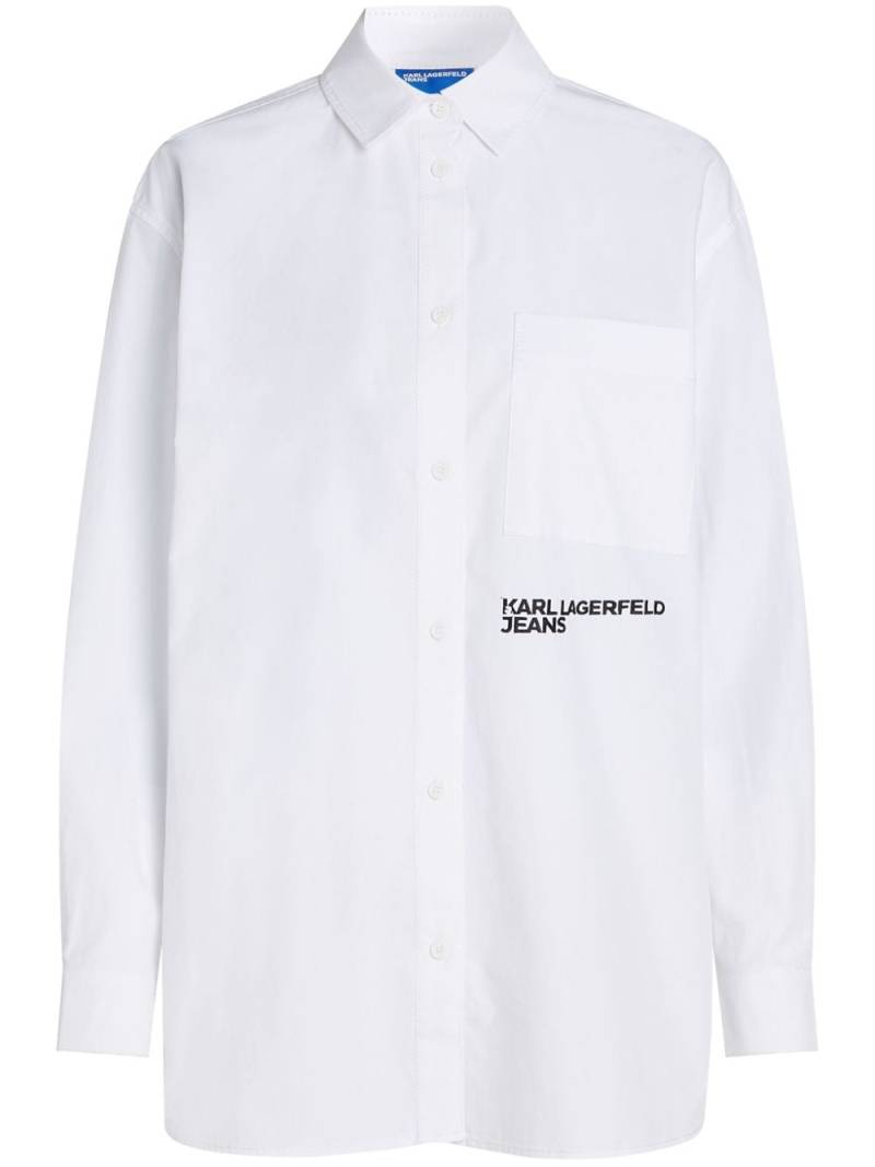 Karl Lagerfeld Jeans logo-print shirt - White von Karl Lagerfeld Jeans