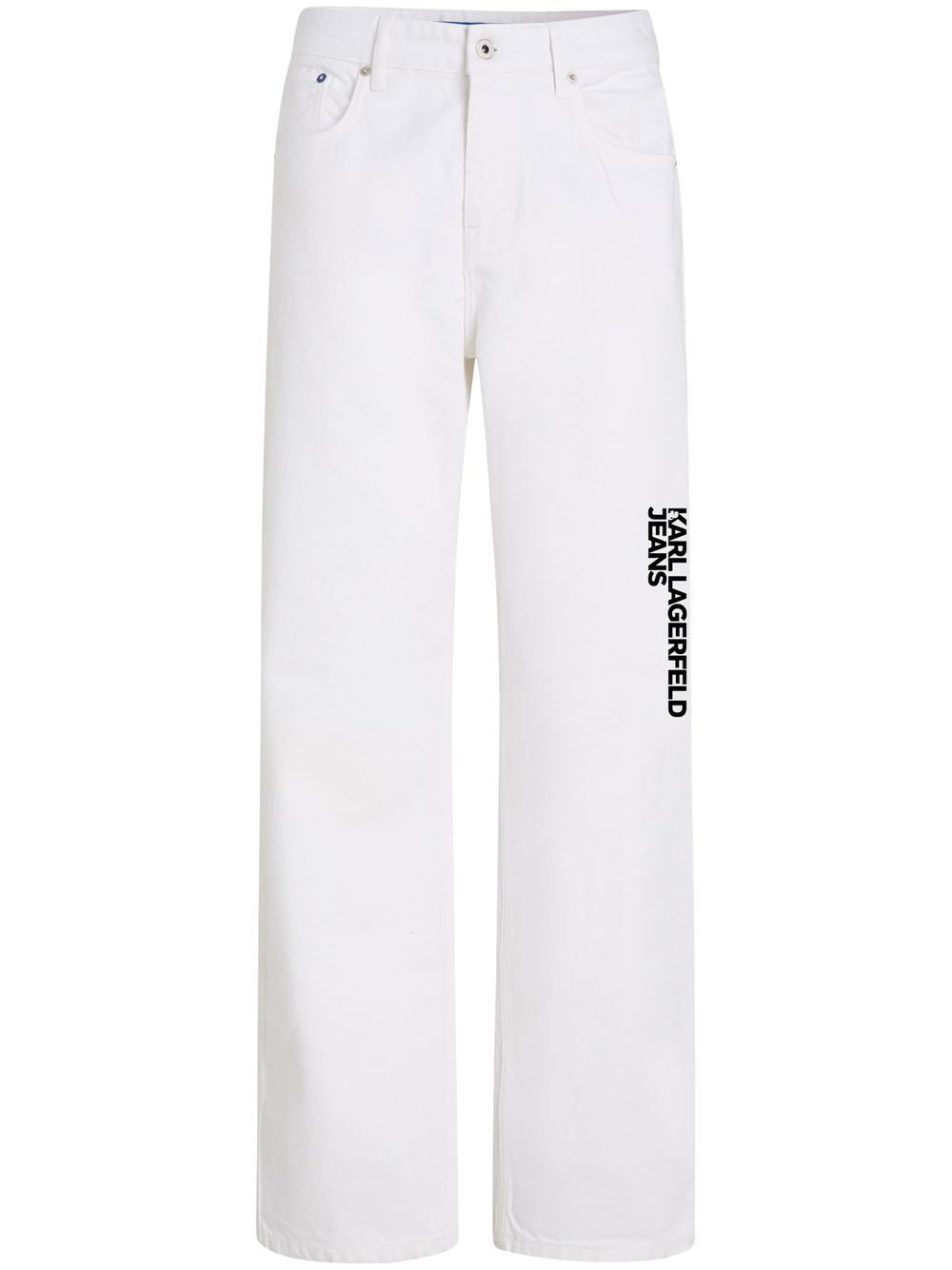 Karl Lagerfeld Jeans logo-print straight-leg jeans - White von Karl Lagerfeld Jeans