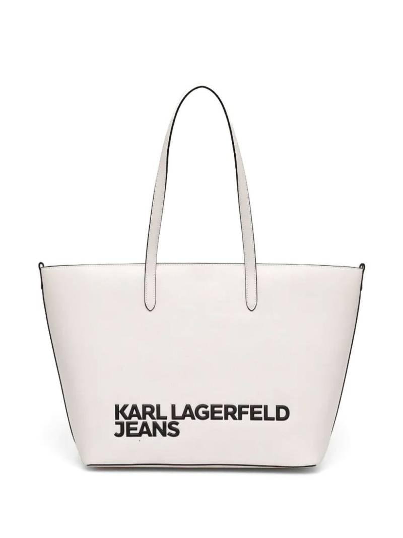 Karl Lagerfeld Jeans logo-print tote bag - White von Karl Lagerfeld Jeans