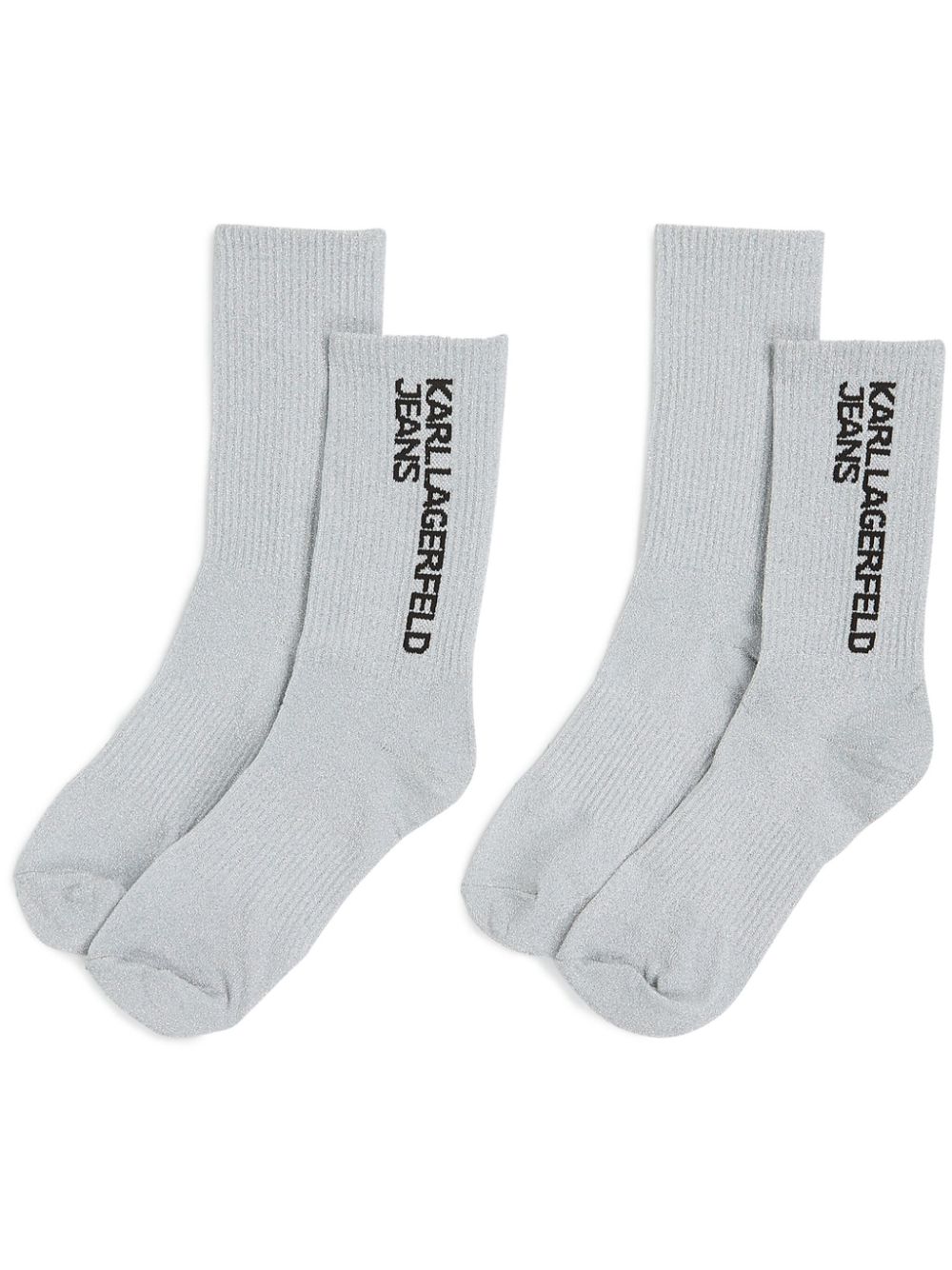 Karl Lagerfeld Jeans logo socks (set of two) - Grey von Karl Lagerfeld Jeans