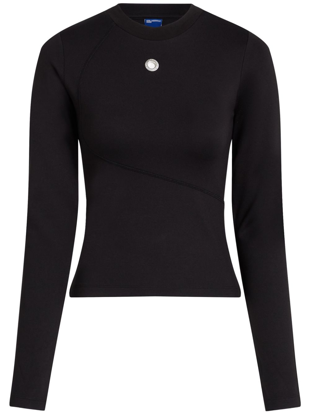 Karl Lagerfeld Jeans long-sleeve eyelet top - Black von Karl Lagerfeld Jeans